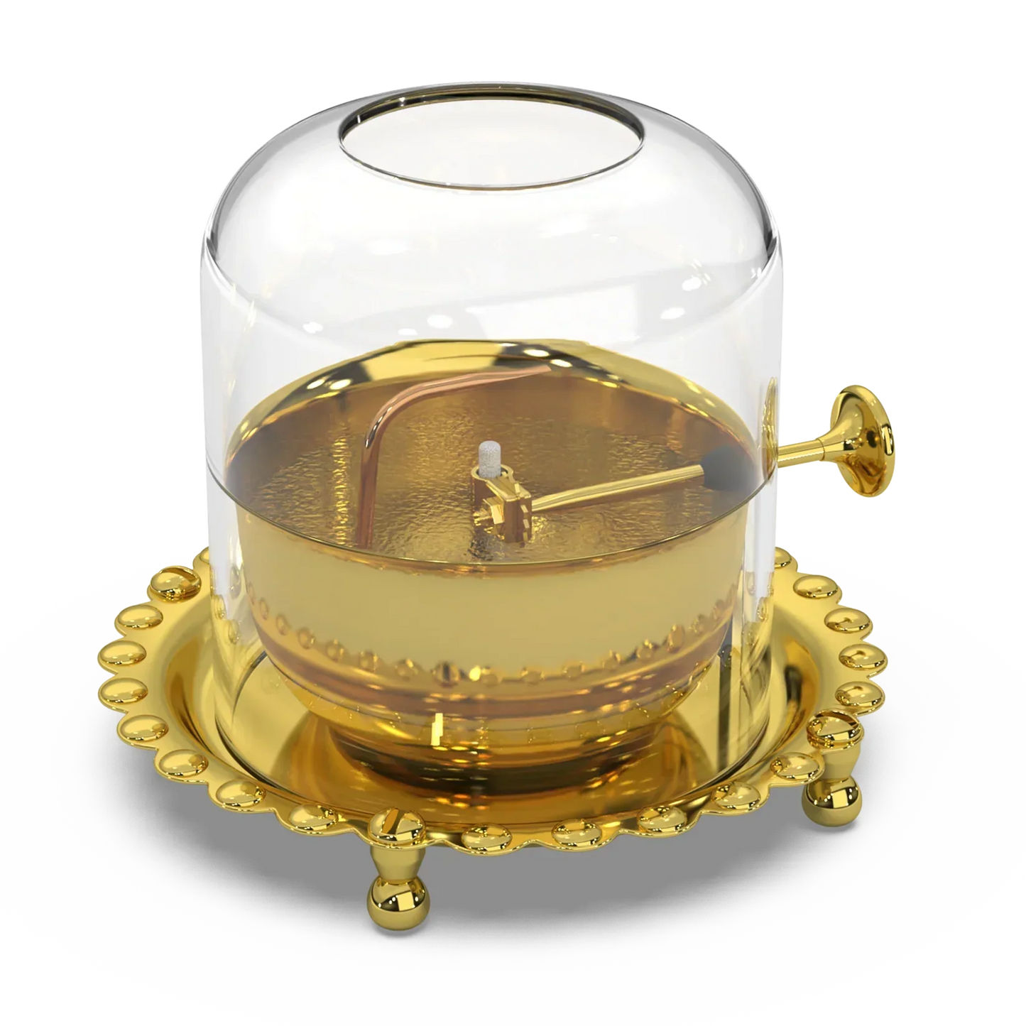 Shree Akhand Jyot Diya & Cover - Brass (पीतल)