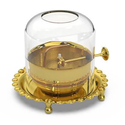 Shree Akhand Jyot Diya & Cover - Brass (पीतल)