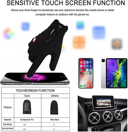 🧤 Winter Touchscreen Riding Gloves – Waterproof & Fleece Lined