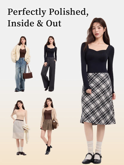 🌟 ThermaSilk™ Square Neck Padded Thermal Top | Buy 1 Get 1 FREE