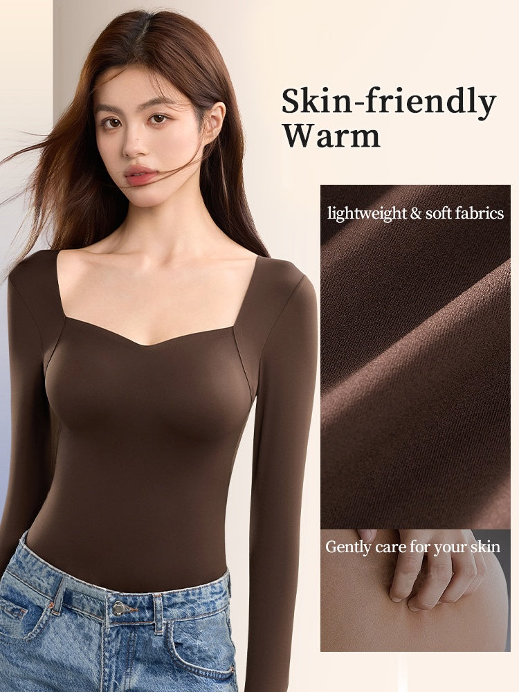 🌟 ThermaSilk™ Square Neck Padded Thermal Top | Buy 1 Get 1 FREE