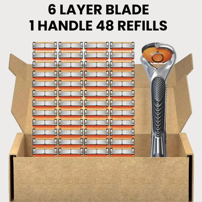 48-Piece Men's Razor Refill Set + Free Handle